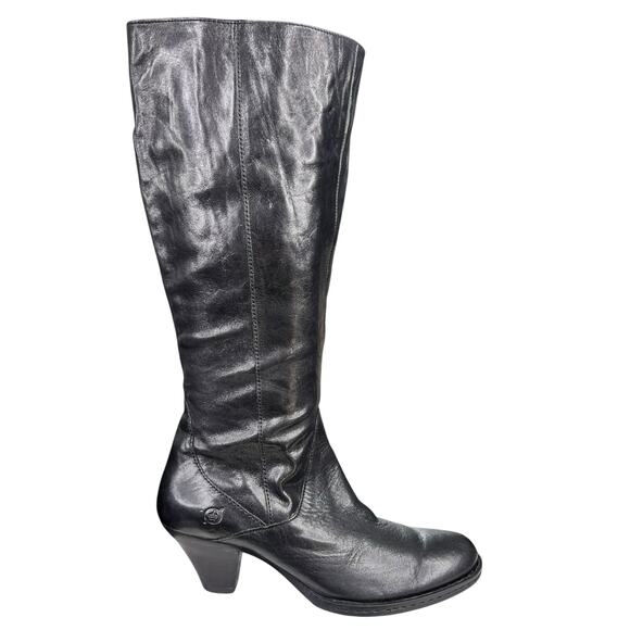 Born Women’s Black Leather Riding Boot Size US 9.5 - Picture 1 of 12